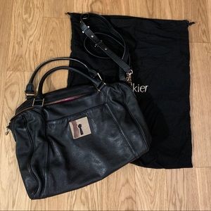 Botkier Black Leather Keyhole Satchel